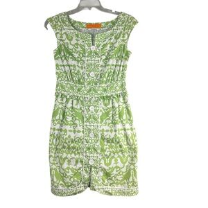 Cynthia Steffe Lime Green and White  Dress Women Size 10
